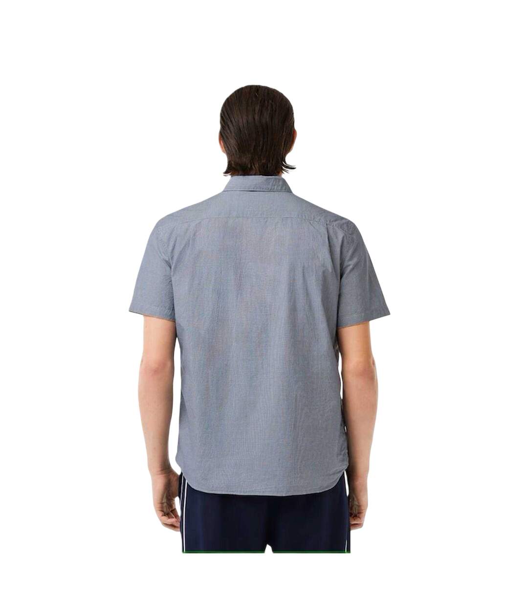 Mens Regular Short-sleeved Shirt White Navy Blue Lacoste-2