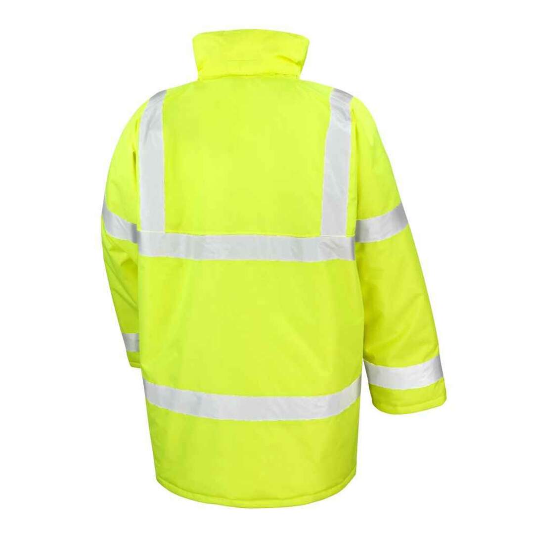 Mens motorway hi-vis jacket yellow SAFE-GUARD by Result-2