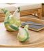 Lot de 3 Statuettes Coqs Lignes 25cm Vert-3