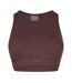 Womens/ladies Core Racerback Sports Bra Espresso USA Pro-1