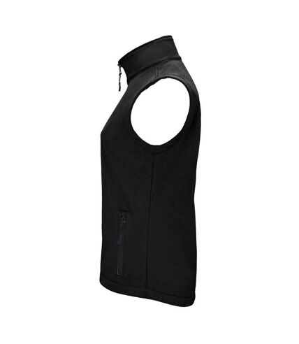 SOLS Womens/Ladies Race Softshell Vest (Black) - UTPC5334