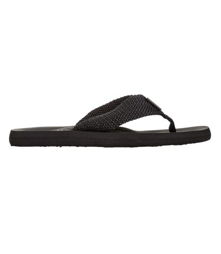 Womens/ladies Adios Plain Flip Flops Black Rocket Dog