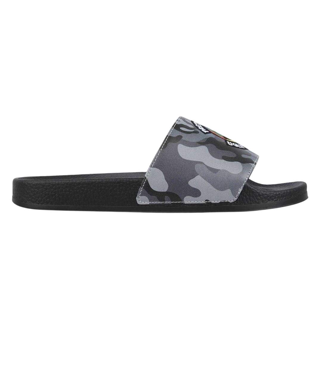 Mens Slides Grey Camo Pretty Boy Ugly World-1