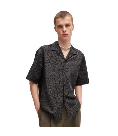 Mens Print Oversized Shirt Black Hugo
