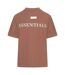 Womens/ladies Essentials Logo Boyfriend T-shirt Earth Brown Blank Essentials-3