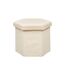Pouf Coffre Pliable Bouclette Jaiko 46cm Ivoire-1