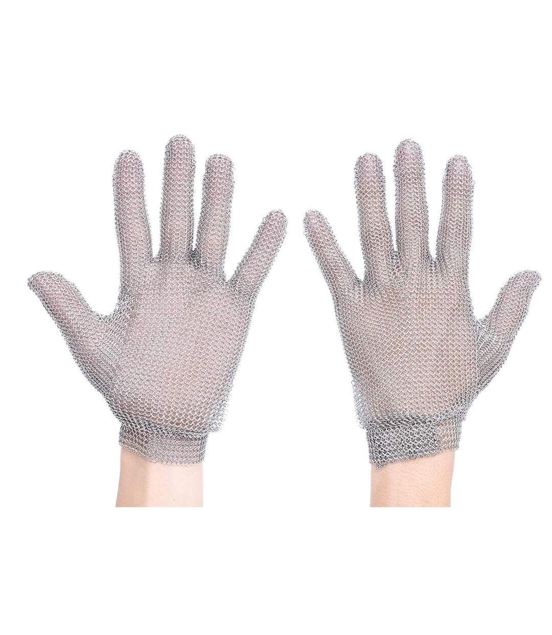 Unisex adult ac01 chainmail cut resistant glove s silver Portwest-1