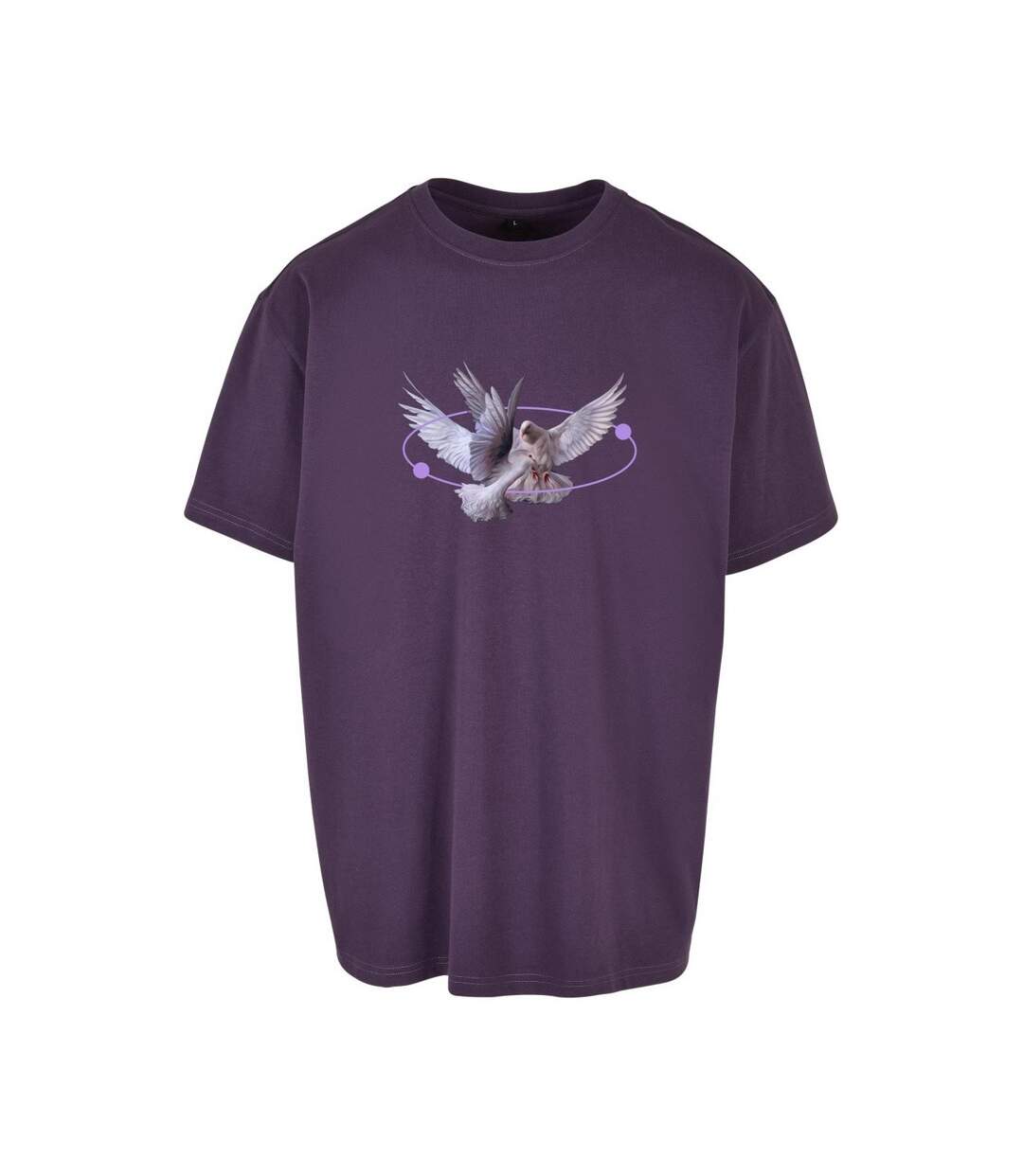 Mens Vive La Liberte Oversized T-shirt Nuit Pourpre Mister Tee-2