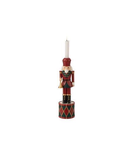 Bougeoir de Noël Casse-Noisette 32cm Rouge