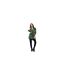 Womens/ladies Floral Polyester V Neck Relaxed Fit 3/4 Sleeve Tunic Top Green Be You-1