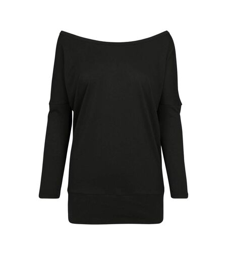 Haut Manches Chauve-souris Femme Noir Build Your Brand