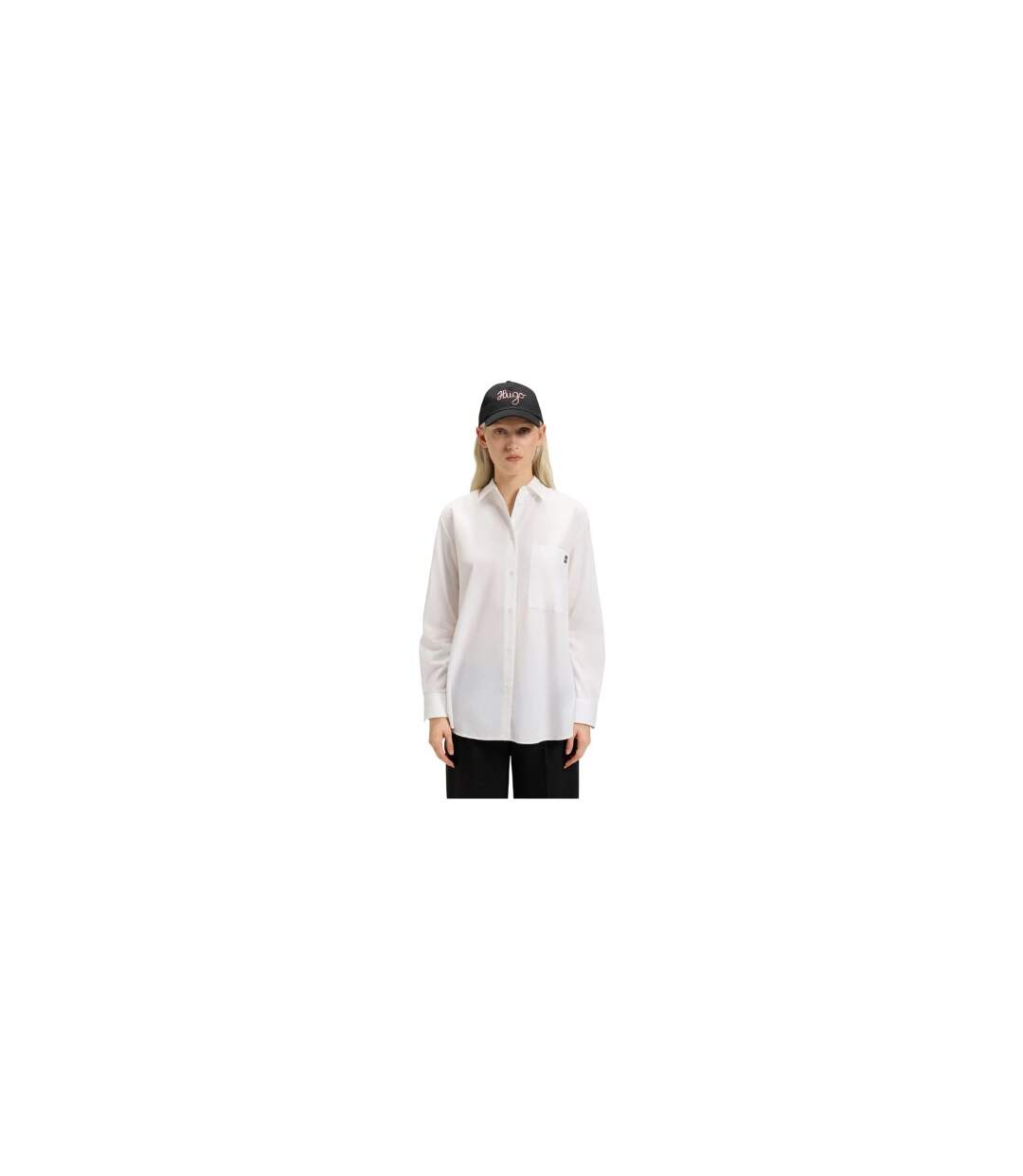 Womens/ladies Oversized Blouse White Hugo-1