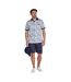 Polo Motif/style Floral Homme Blanc Cassé Raging Bull-1