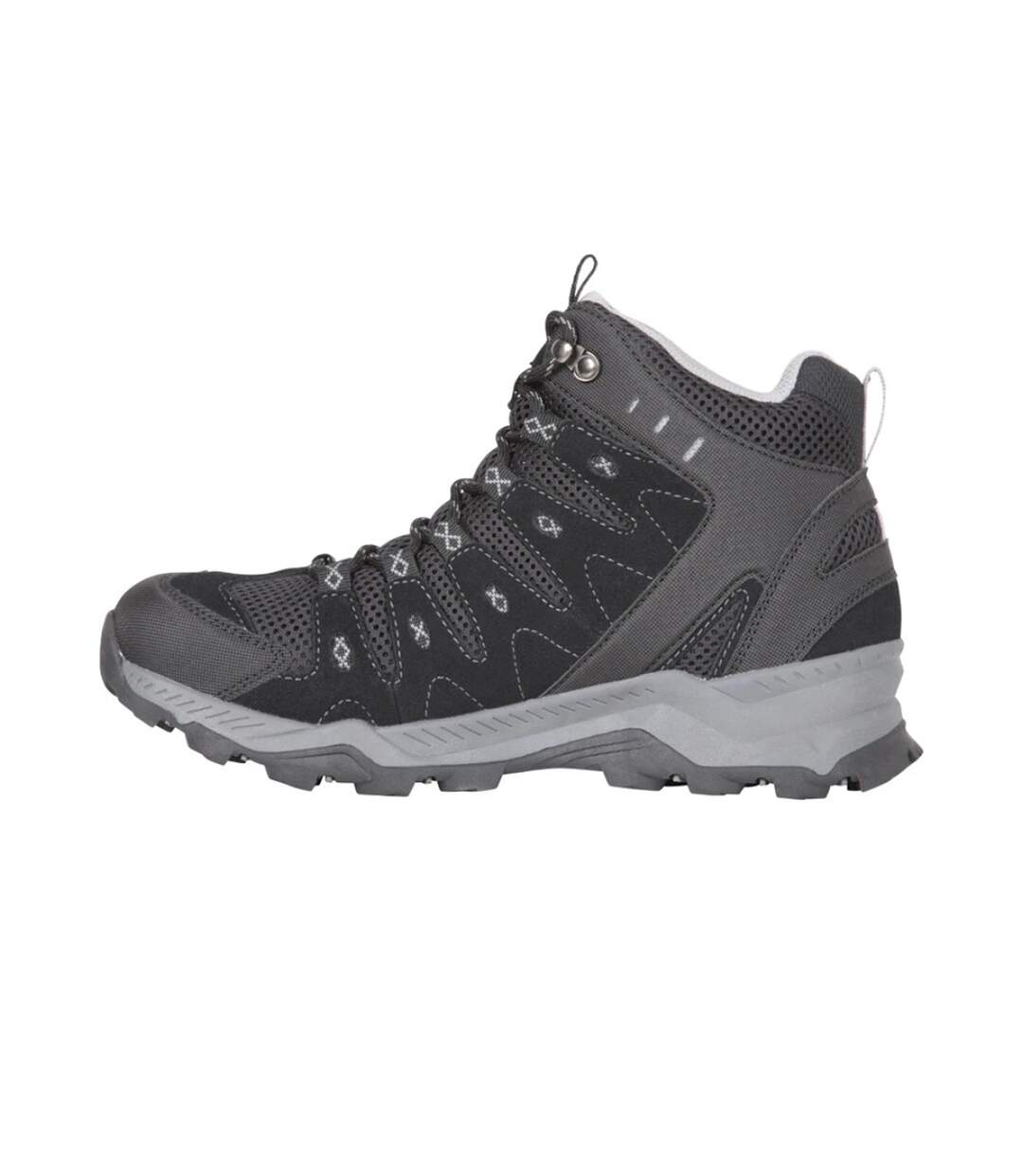 Womens/ladies Rapid Suede Waterproof Hiking Boots Black Mountain Warehouse-3