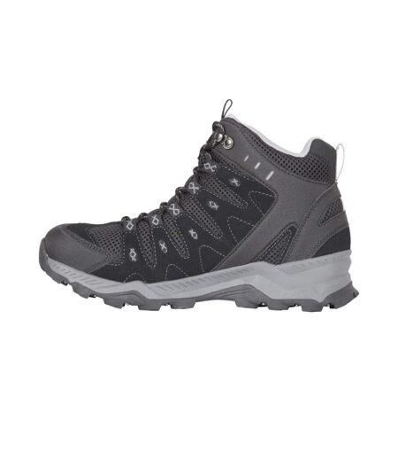 Womens/ladies Rapid Suede Waterproof Hiking Boots Black Mountain Warehouse