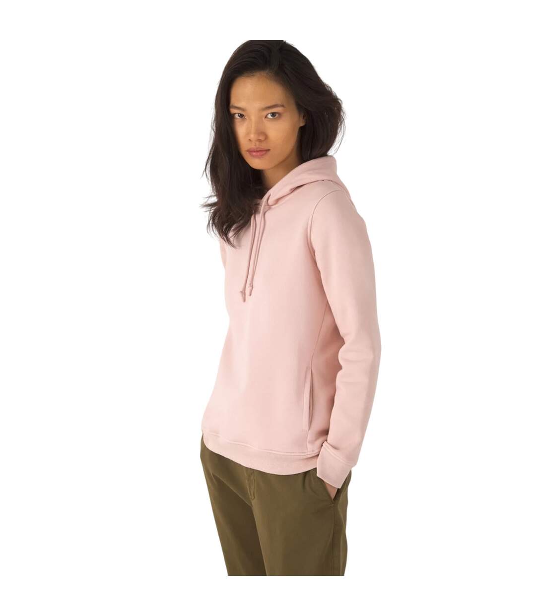 Sweat À Capuche Inspire Femme Rose B&C-4