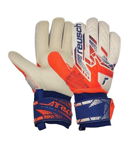 Gants De Gardien De But Attrakt Solid Homme Blanc Orange Reusch