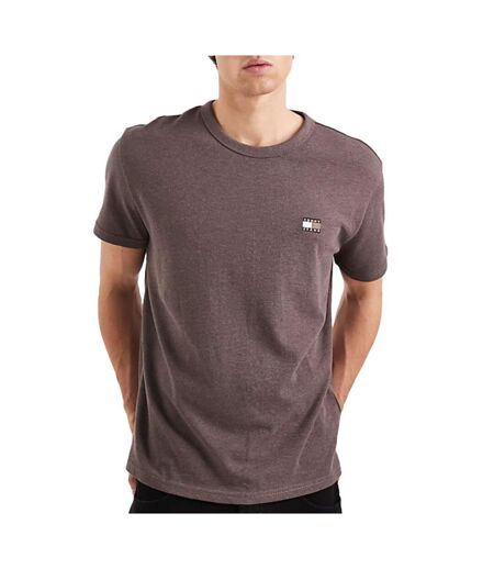 T-shirt marron homme tommy hilfiger tjm reg badge