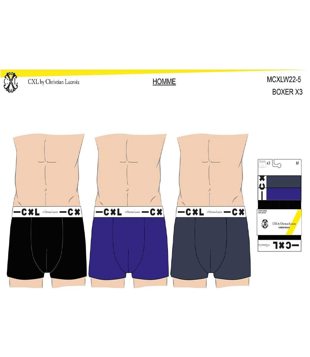 Boxer CXL By LACROIX X3 Pack de 3 Boxers CXL1860-4