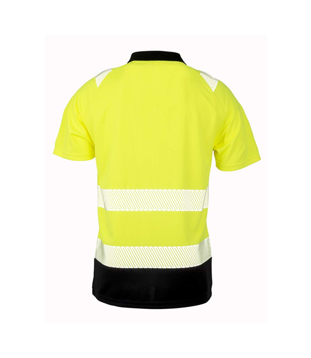 Womens/ladies safety polo shirt fluorescent yellow Result Genuine Recycled-2