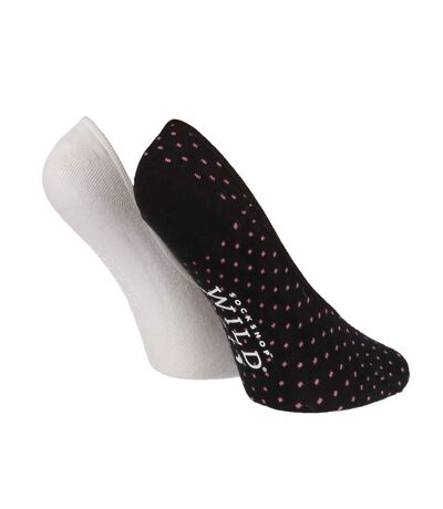 Wild Feet - 2 Pk Ladies Novelty Invisible Socks