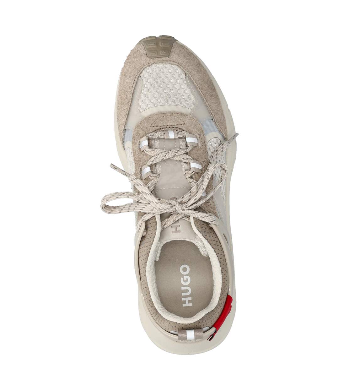 Womens/ladies Low Trainers Medium Beige Hugo-4