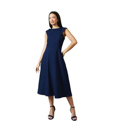 Robe mi-longue femme bleu marine Principles