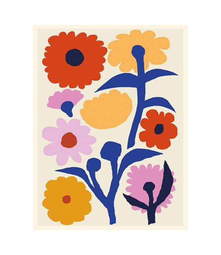 Stockholm - Imprimé FLOWER MARKET (Jaune / Rouge / Rose) (50 cm x 40 cm) - UTPM6230