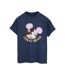 Disney Womens/Ladies Mickey Mouse Full Of Smiles Cotton Boyfriend T-Shirt (Bleu marine) - UTBI38965-1