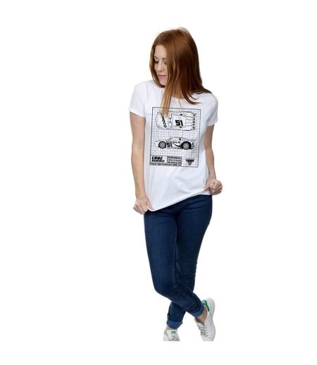 Disney - T-shirt CARS CRUZ RAMIREZ BLUEPRINT - Femme (Blanc) - UTBI13779