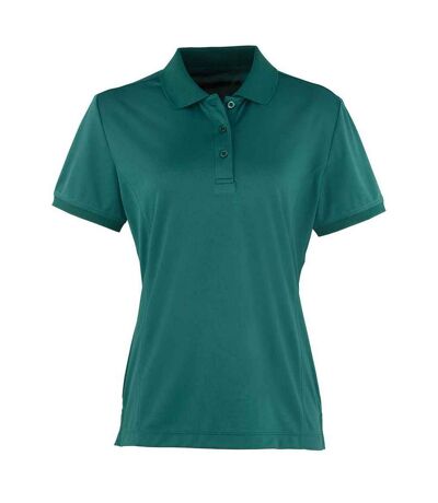 Polo coolchecker femme vert bouteille Premier