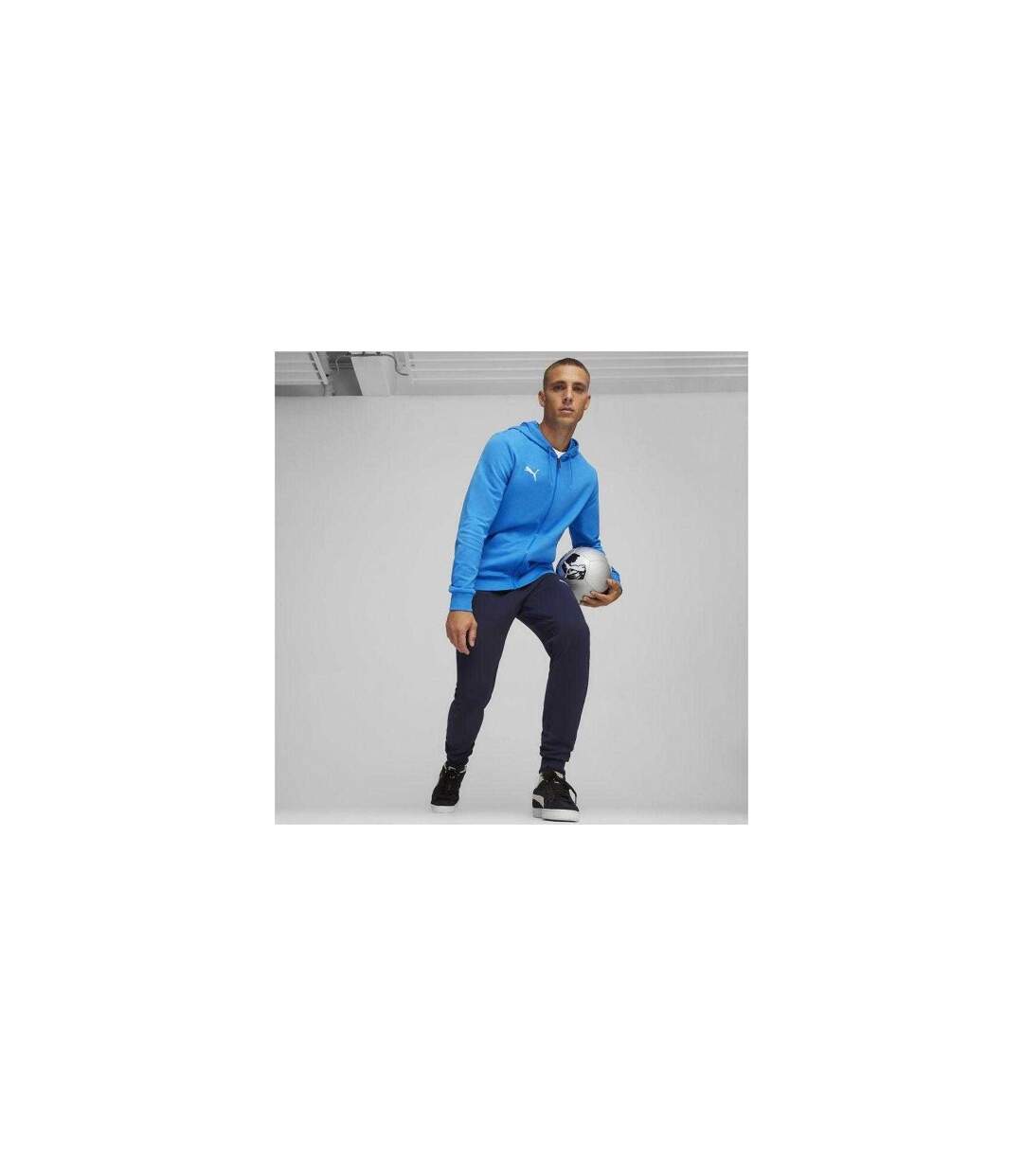 Sweat À Capuche Team Goal Homme Bleu Puma-1