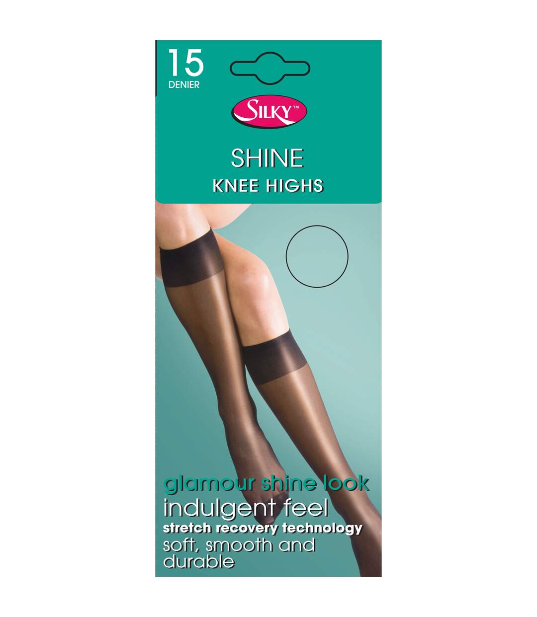 Shine mi-bas satinés 1 paire femme sherry Silky