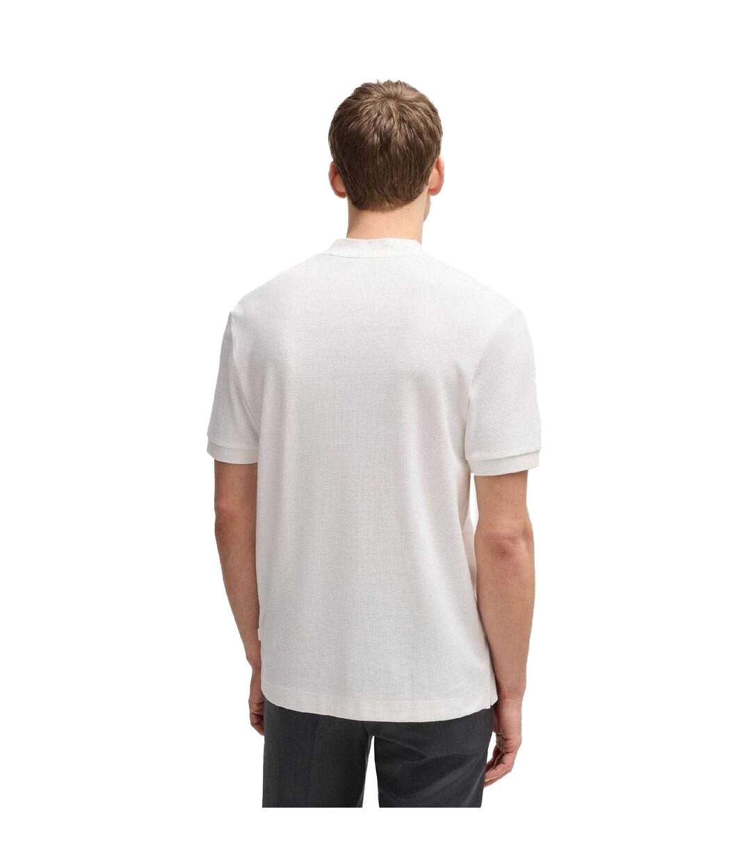 Polo Homme Blanc Boss-3