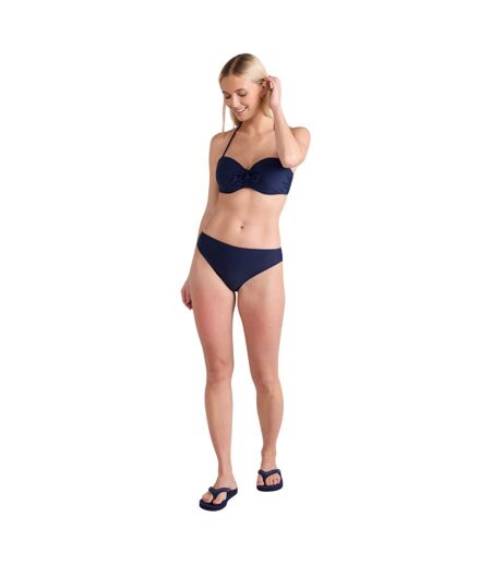 Womens/ladies docks plain bikini bottoms dark blue Animal