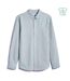 Chemise À Boutons Manches Longues Motif/style Rétro Homme Bleu Jade Farah-1