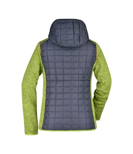 Veste Hybride Femme Jaune Vif Anthracite Chiné James And Nicholson