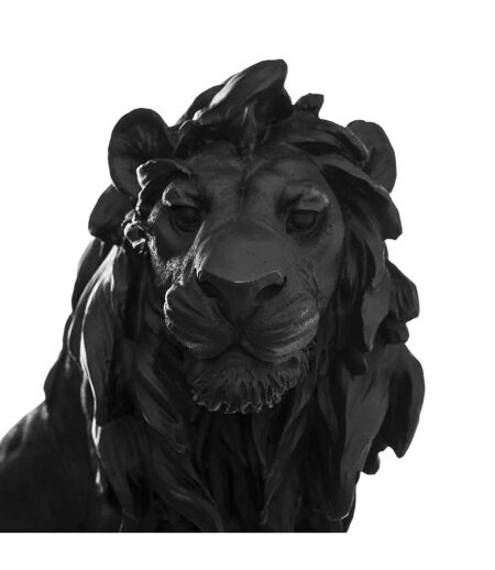 Statuette Déco Lion Ewen 31cm Noir