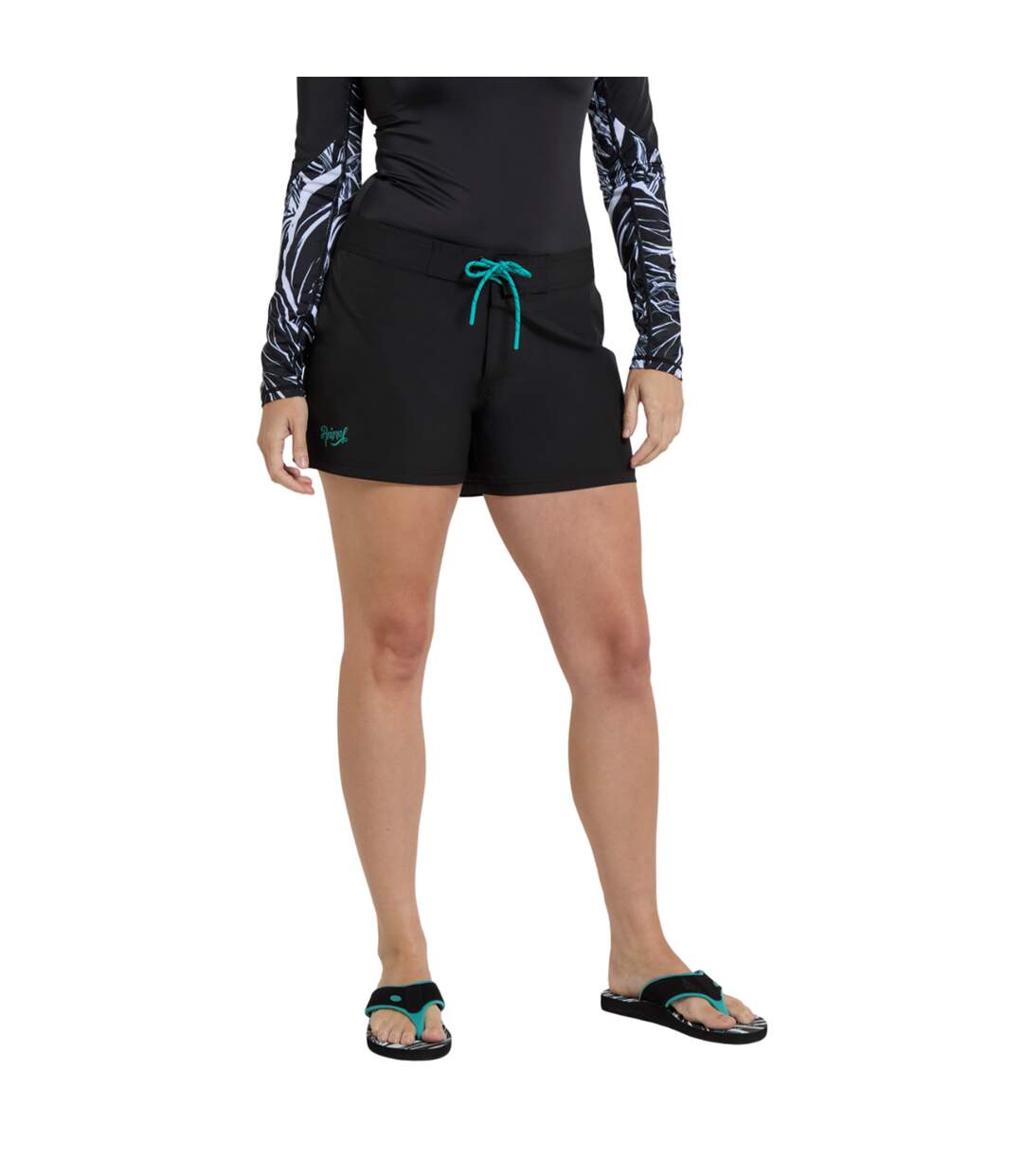 Short de bain aurora femme noir vif Animal