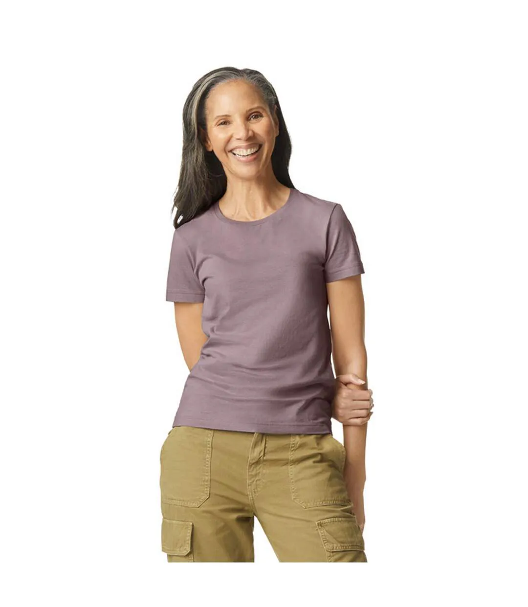 Womens/ladies Ringspun Cotton Soft Touch T-shirt Paragon Gildan-2