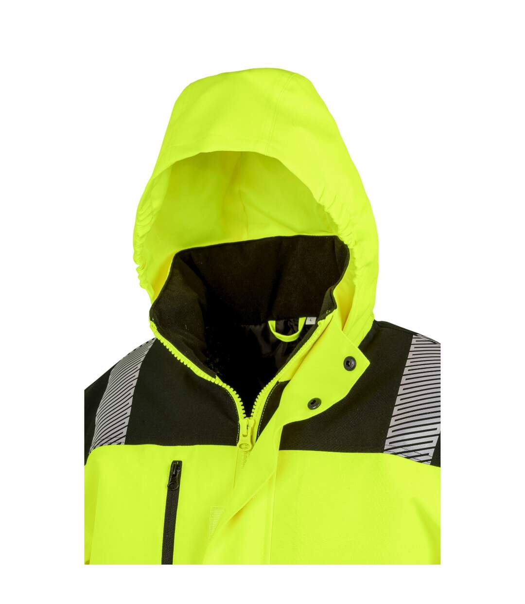 Mens printable safety soft shell jacket fluorescent yellow/black SAFE-GUARD by Result