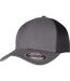 Casquette Trucker Motif/style 1 Panneau Gris Foncé Noir Flexfit-3