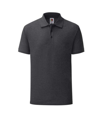 Mens tailored polo shirt dark heather Fruit of the Loom