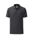 Mens tailored polo shirt dark heather Fruit of the Loom