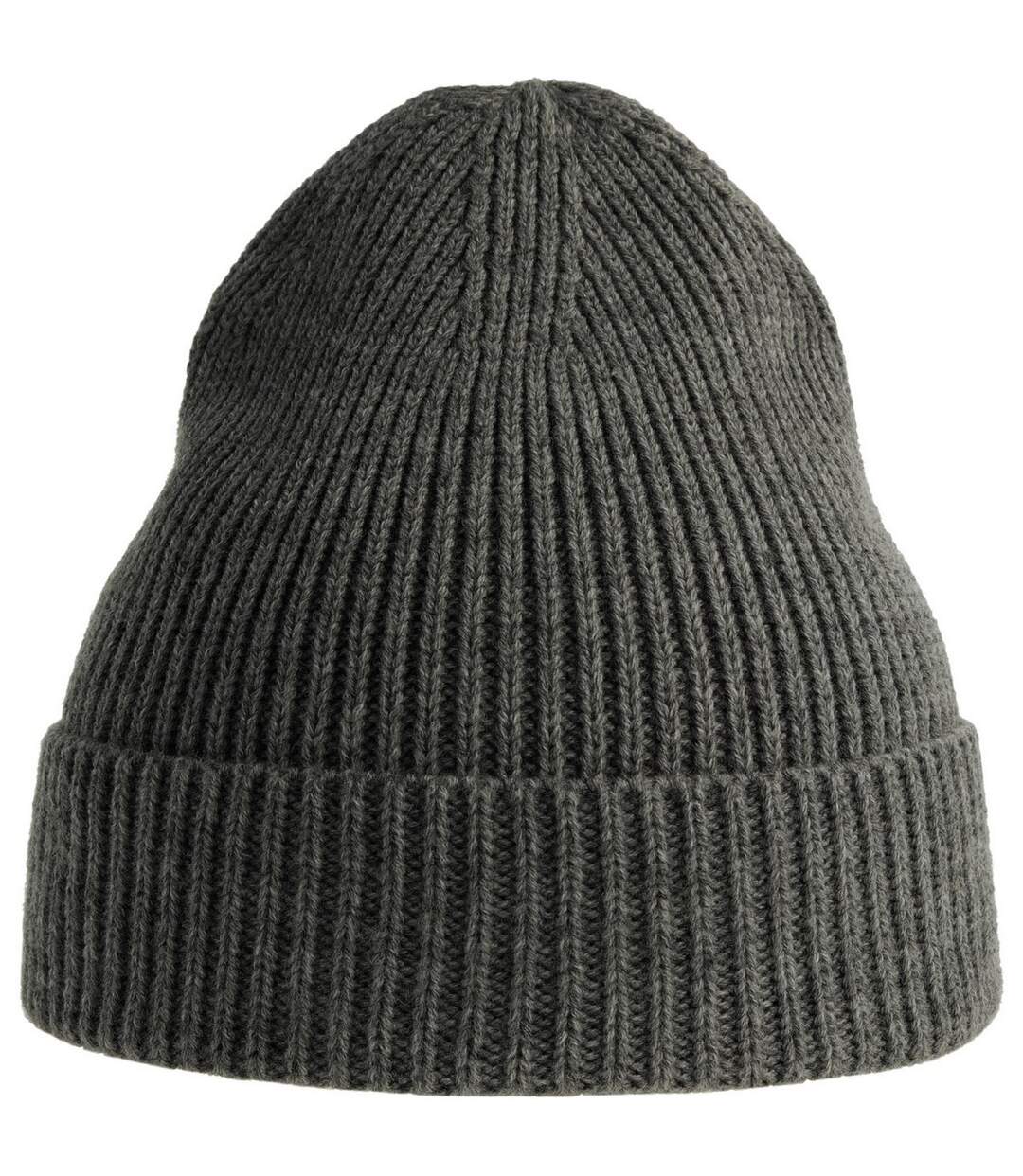 Unisex adult andy recycled polyester beanie dark grey melange Atlantis-1