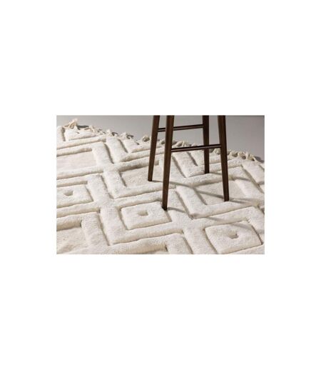 Tapis Déco en Laine Dahlia 200x300cm Blanc