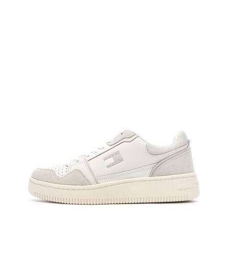 Baskets blanches/beiges femme tommy hilfiger retro