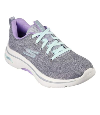 Womens/ladies go walk arch fit 2.0 vivid sunset trainers grey/lavender Skechers