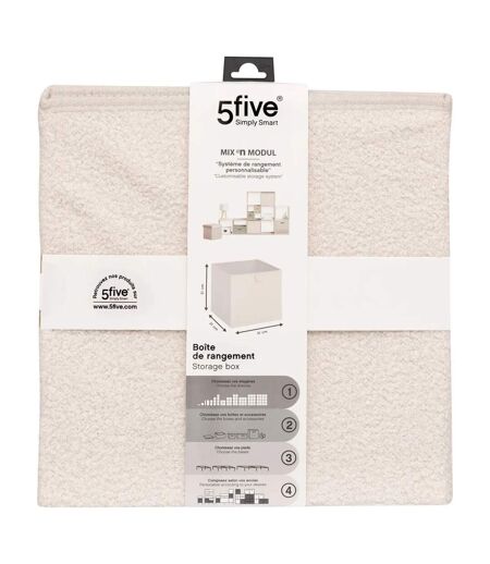 Boîte de Rangement Bouclette 31x31cm Blanc