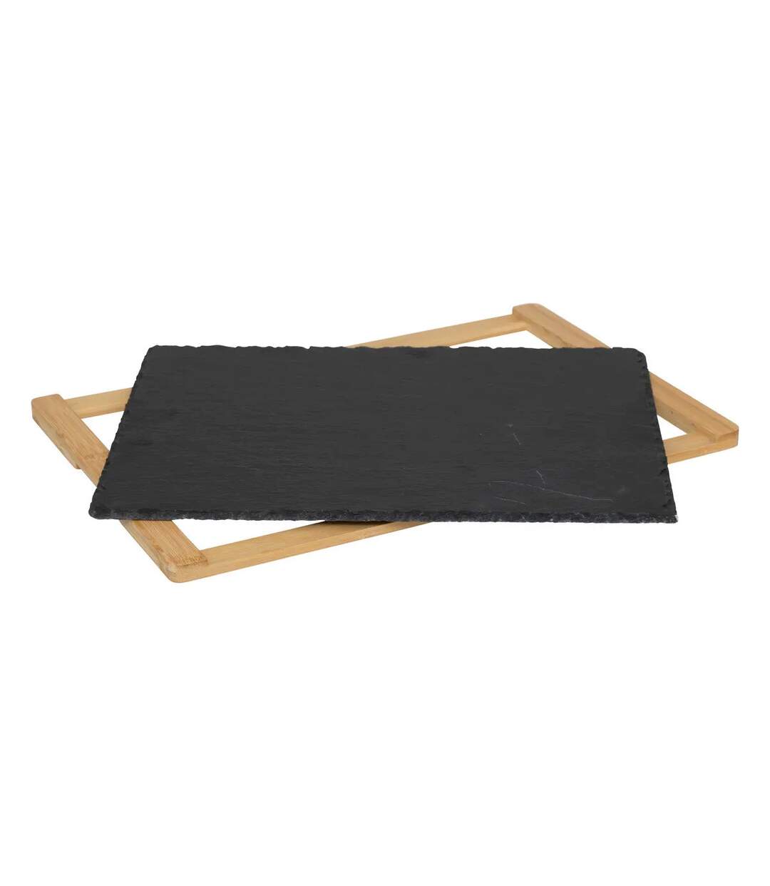 Assiette de Présentation Bambou & Ardoise 45cm Gris-2